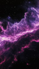 Poster - Vibrant cosmic nebula showcasing swirling hues of purple, pink, and white against a dark backdrop of space