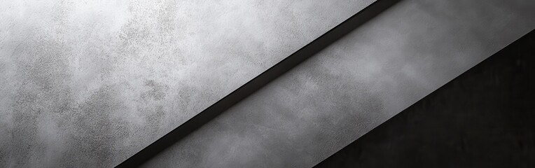 Leinwandbilder - Clean minimalist design featuring diagonal lines in a textured surface with contrasting shades of grey and black