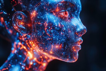 Leinwandbilder - AI integration enhancing bold automation and personalized solutions with vibrant efficiency,