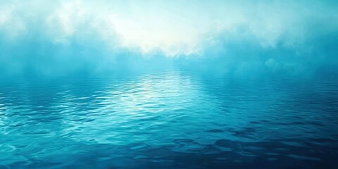 Poster - The water is blue and calm