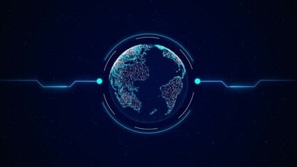 Worldwide Global business technology, digital connectivity, innovation, international business, global networking, data trade. future finance and technology education 4K 3D Technology Big data network