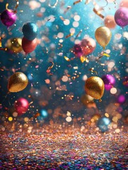 Wall Mural - Glittering colourful party background. Concept for holiday, celebration, New Year's Eve