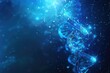 © Anton - DNA Digital. Three-Dimensional Deoxyribonucleic Acid Molecule in Blue Spiral Chain on Futuristic Molecular Science Background