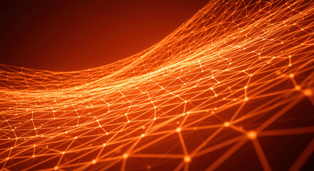 Abstract background of technology and science.mesh or net with lines and geometric shapes.