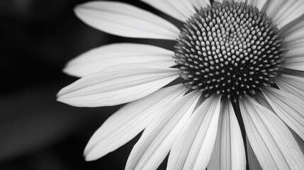 Wall Mural - a black and white photo of a flower