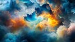 © Younes - Abstract Colorful Sky Painting: A Whimsical Cloud Display