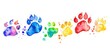 © CreativeStudio - Line of paw prints in different colors
