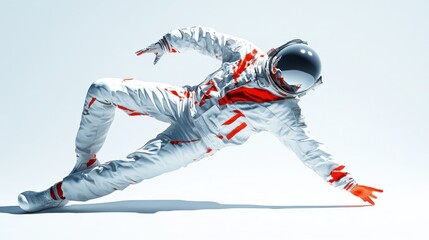 Poster - A futuristic astronaut in a striking pose, showcasing space exploration themes.