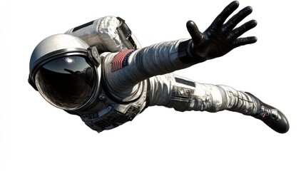 Aufkleber - An astronaut in a spacesuit floating in space with an outstretched hand.