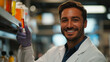 © Creator - Confident Scientist Holding a Red Vial in a Laboratory