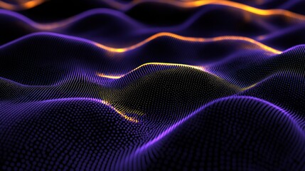 Poster - Abstract representation of waves with vibrant colors and textures.
