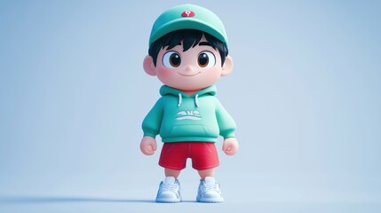 Poster - A cheerful animated character in a casual outfit, designed for playful engagement.