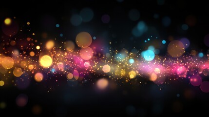 Wall Mural - colorful firework with bokeh background. new year celebration, abstract holiday background