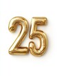 © Johannes - text 2025 golden symbol for happy new year on white background