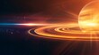 © dDenVil - Enigmatic Glowing Rings Around a Saturn-Like Planet in Space