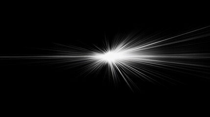 Wall Mural - lens flare glowing light effect on a black background. image of light rays, flares, or overlays isol