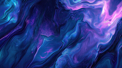 Blue and Purple Galaxy Background Created with Generative AI Technology