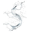 © siam - Blue water splash or wave splash isolated on transparent background png .generated ai