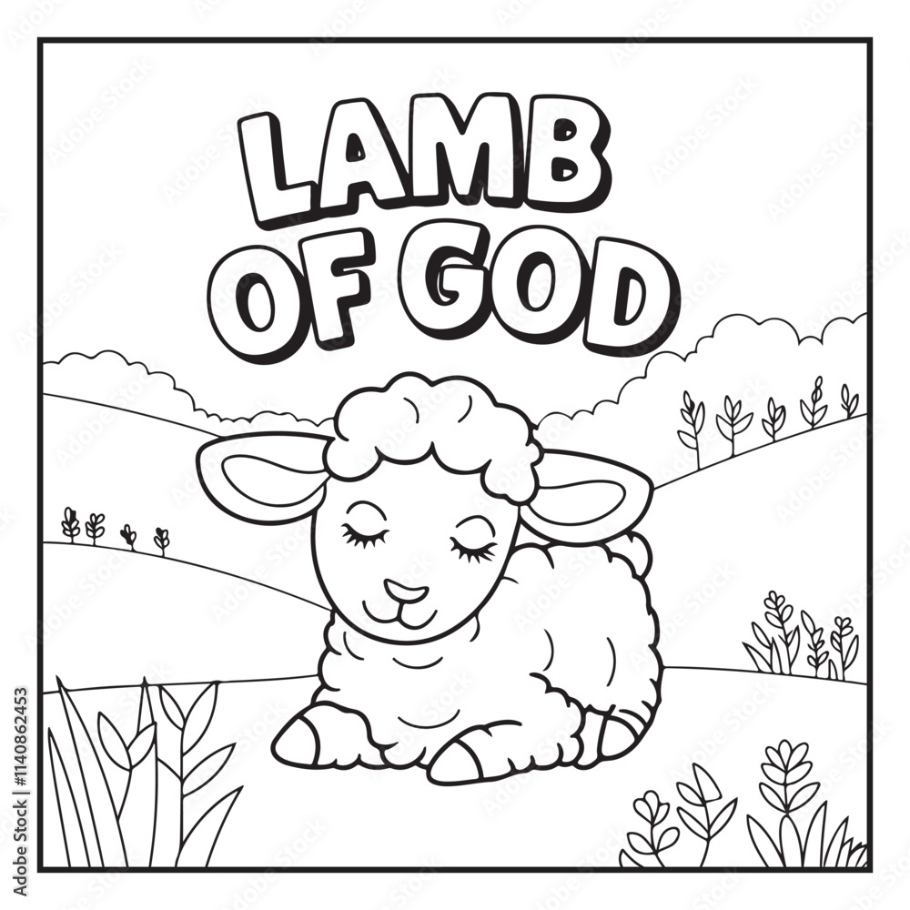 Bold and Easy Bible Verse Coloring Pages Stock Vector | Adobe Stock