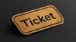 © Igbal - The word “Ticket” as an accent in the ticketing design.