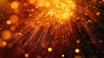 Abstract close up fiber optics light for background. Holiday concept. Optic communication and technology background. Optical lighting with bokeh.