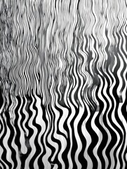 Poster - The image depicts elegant black and white flowing stripes that evoke a sense of movement, rhythm, and tranquility, blending art with abstract forms beautifully.