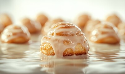 Sticker - A doughnut with a glaze on top