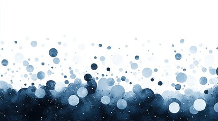 Poster - a monochromatic shot of bubbles set against a backdrop of blue and white, featuring room for added t