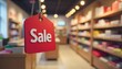 © SAIFUL - Red Sale Sign Hanging in a Busy Store