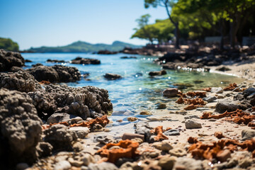 rocky coast of the region sea