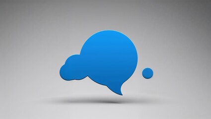 Blue Bubble Icon, Representing Communication, Technology, and Interactive Digital Spaces with a Modern and Clean Design