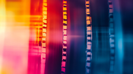 Leinwandbilder - Overexposed noisy film frame with heavy noise, dust and grain, abstract old film background