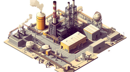 Aufkleber - smart grid diagram is shown below, isometric illustration of electricity production plants