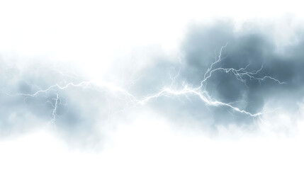 Aufkleber - Lightning thunder overlay effect, white background
