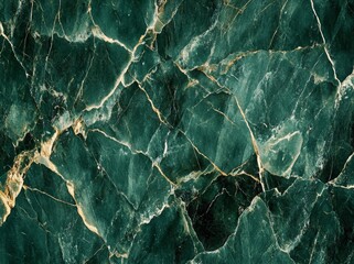 Aufkleber - Dark green marble texture with gold veins. (6)