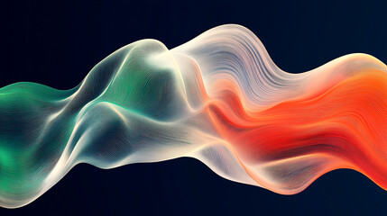 Leinwandbilder - Creative wave design in indian tricolor, representing national pride and celebration