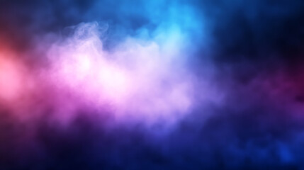 Fototapete - Dark clouds and a foggy background, a blurred backdrop, a dark blue sky with smoke, a misty light in the distance