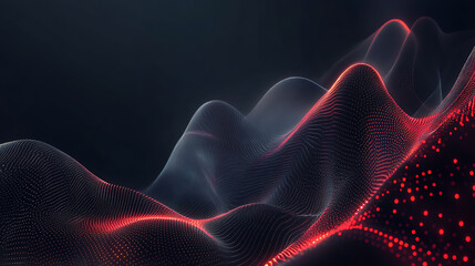 Leinwandbilder - Dark grey black abstract background with red glowing lines design for social media post, business, advertising event, modern technology innovation concept background