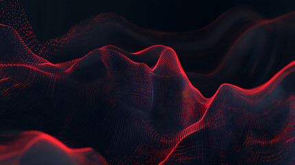 Leinwandbilder - Dark grey black abstract background with red glowing lines design for social media post, business, advertising event, modern technology innovation concept background