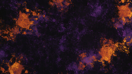 Leinwandbilder - Dark noisy grainy background purple orange black abstract glowing shape poster header cover backdrop design, noise texture banner, copy space, not ai
