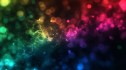 Poster - Digital background, can be used in the description of network abilities, technological processes, digital storages, science, education, etc