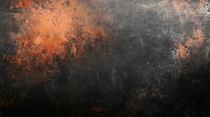 Leinwandbilder - Black orange grey bokeh, a normal simple grainy noise grungy empty space or spray texture, a rough abstract retro vibe shine bright light and glow background template color gradient