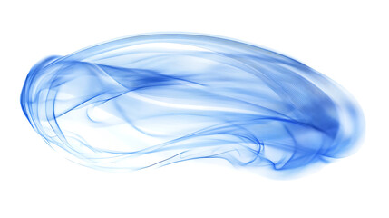Leinwandbilder - Blue airflow effects, isolated on white background, ideal for technology and ventilation designs