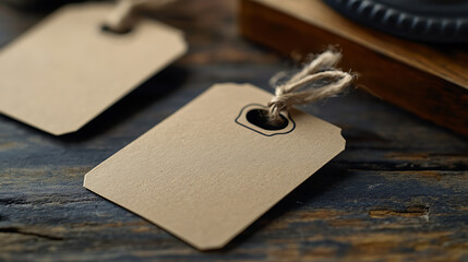 Poster - Emphasizing the importance of mindful spending, these kraft paper labels encourage a break from consumerism