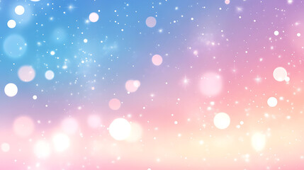 Poster - Blurred gradient background, blue and pink sky, sunset banner
