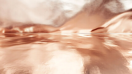 Wall Mural - Aluminum texture background with rose gold metal surface and reflection