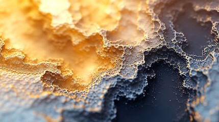 Poster - Beautifully generated mandelbrot fractals in vibrant colors of gold, silver, black and natural colors in 3d and 2d, use as backdrops and background