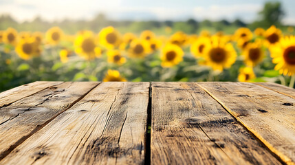 Poster - A close up of a rustic empty wooden table with blurred barbershop background