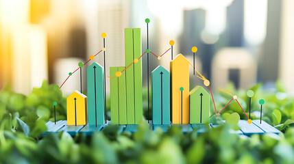 Aufkleber - A corporate report highlighting esg (environmental, social, governance) metrics within the green energy sector, showcasing sustainable business practices