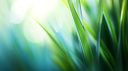 Aufkleber - Abstract blue and green bokeh light blurs background with white copy space, ideal for fresh and vibrant design projects, featuring soft light effects for serene and tranquil visuals and nature-themed